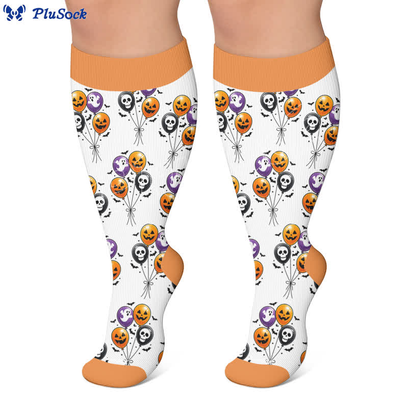Plus Size Spooky Balloon Compression Socks - image 4