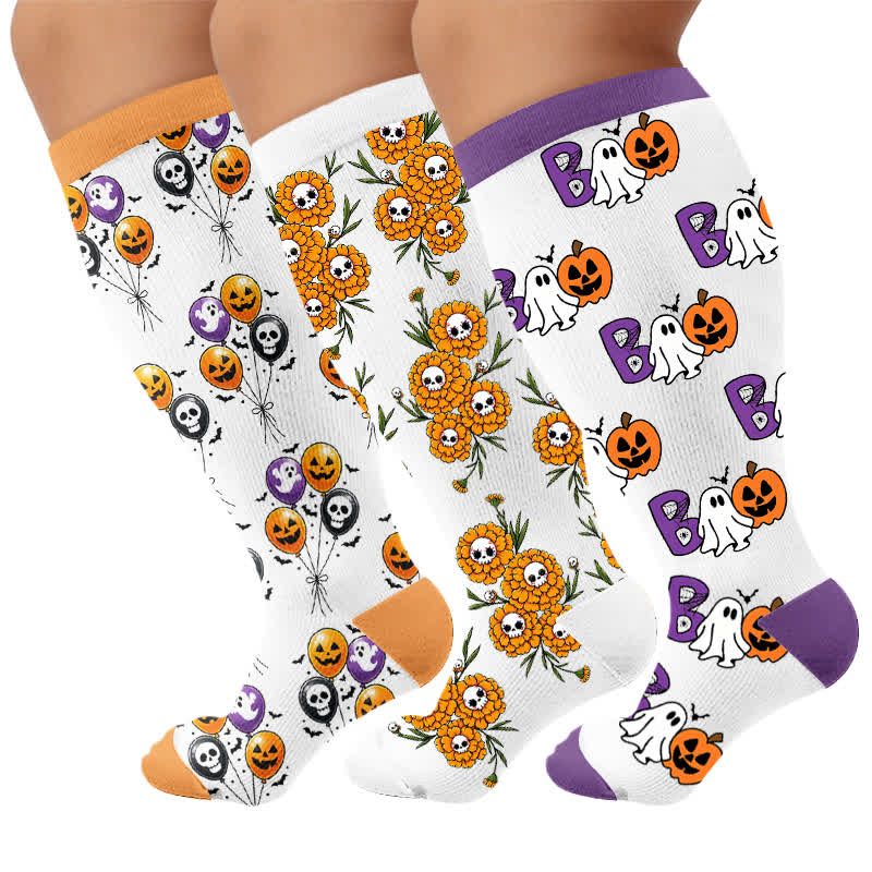 Plus Size Spooky Balloon Compression Socks - image 7