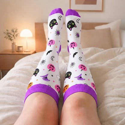 Plus Size Cat Pumpkin MoonCompression Socks - image 1