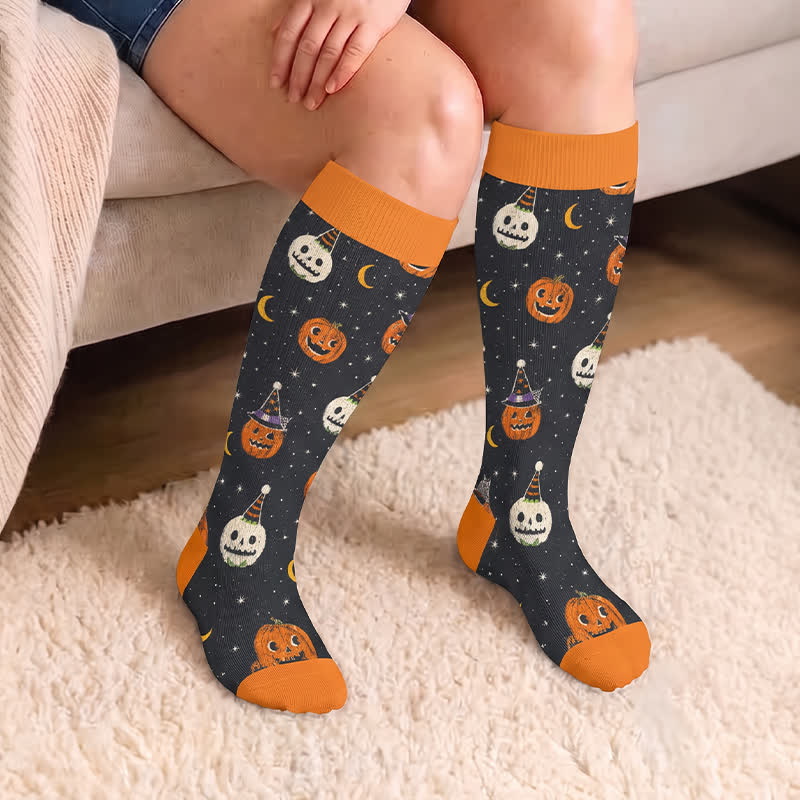 Plus Size Cat Pumpkin MoonCompression Socks - image 3