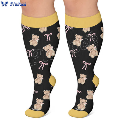 Plus Size Navy Bunny Compression Socks - image 5