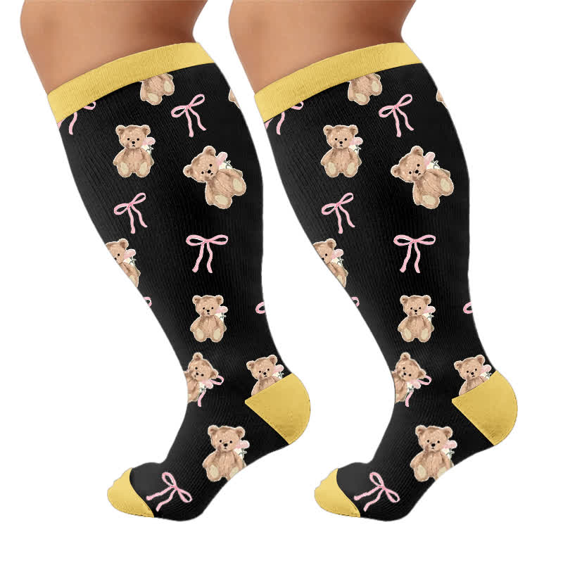 Plus Size Navy Bunny Compression Socks - image 9
