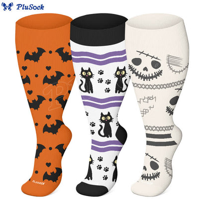 Plus Size Halloween Ghost Series Compression Socks - image 3