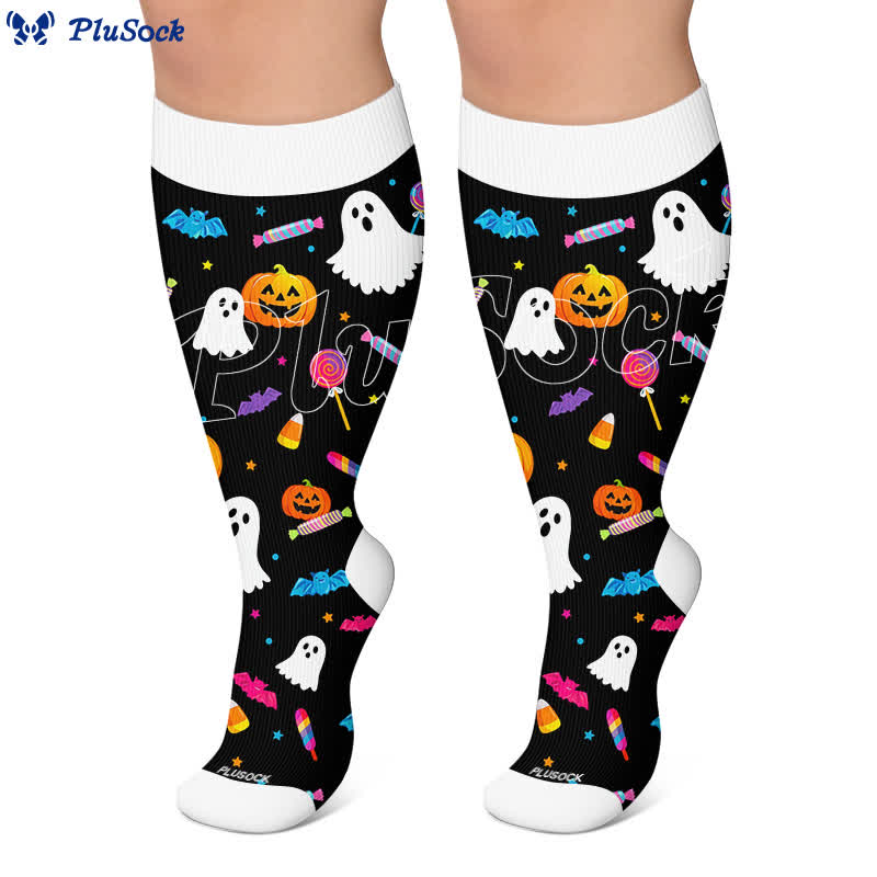 Plus Size Lavender Bear Compression Socks - image 5