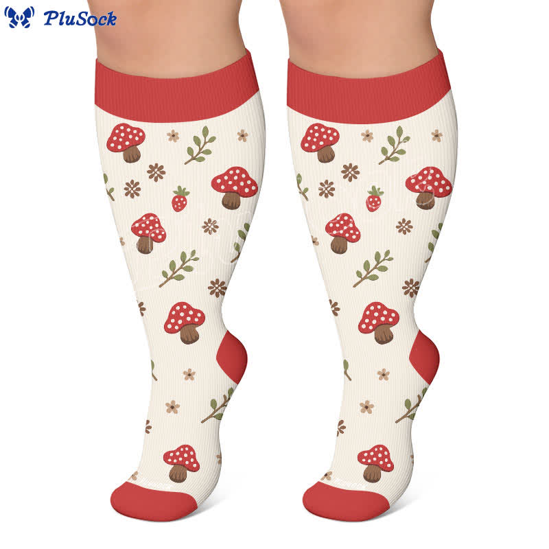 Plus Size Mushroom Meadow Compression Socks - image 6