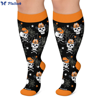 Plus Size Skull Star Compression Socks - image 5