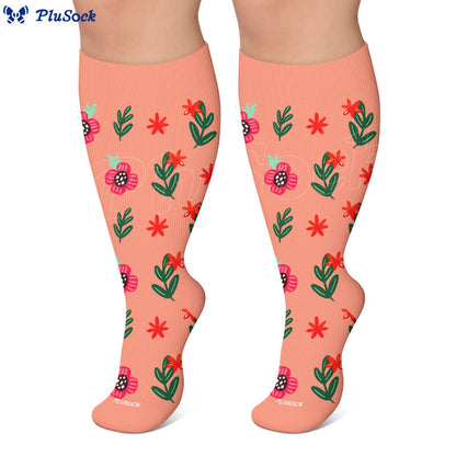 Plus Size Floral Beach Compression Socks - image 6