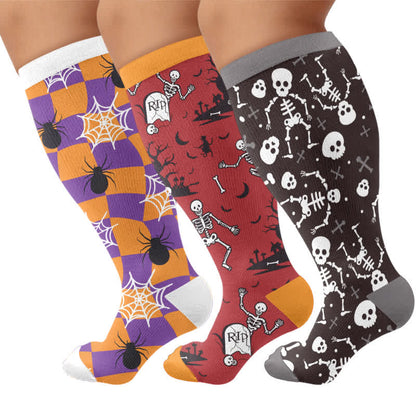 Plus Size Webs Bone Parade Compression Socks - image 4