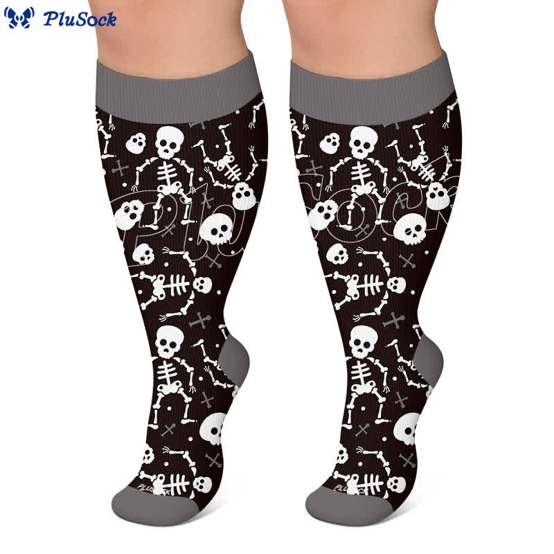 Plus Size Webs Bone Parade Compression Socks - image 5