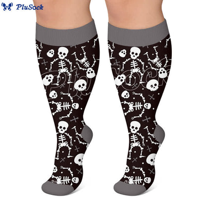 Plus Size Webs Bone Parade Compression Socks - image 5