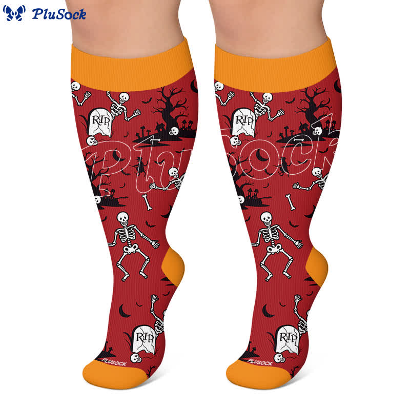 Plus Size Webs Bone Parade Compression Socks - image 7