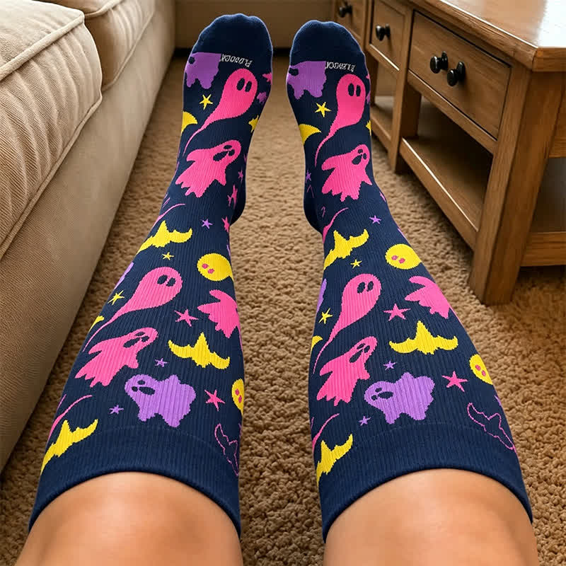 Plus Size Skeleton Party Compression Socks - image 3