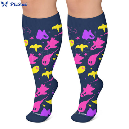 Plus Size Skeleton Party Compression Socks - image 6