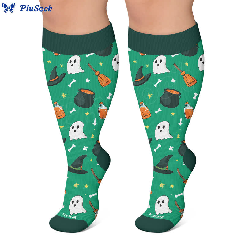 Plus Size Skeleton Party Compression Socks - image 5