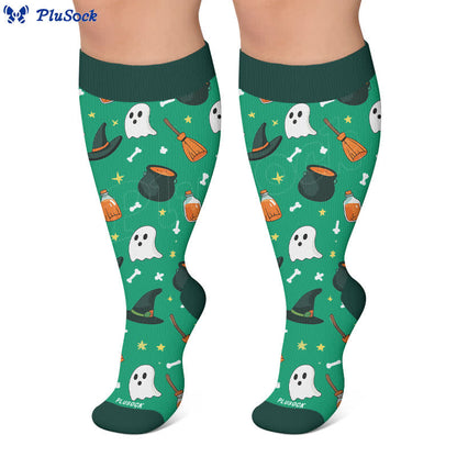 Plus Size Skeleton Party Compression Socks - image 5