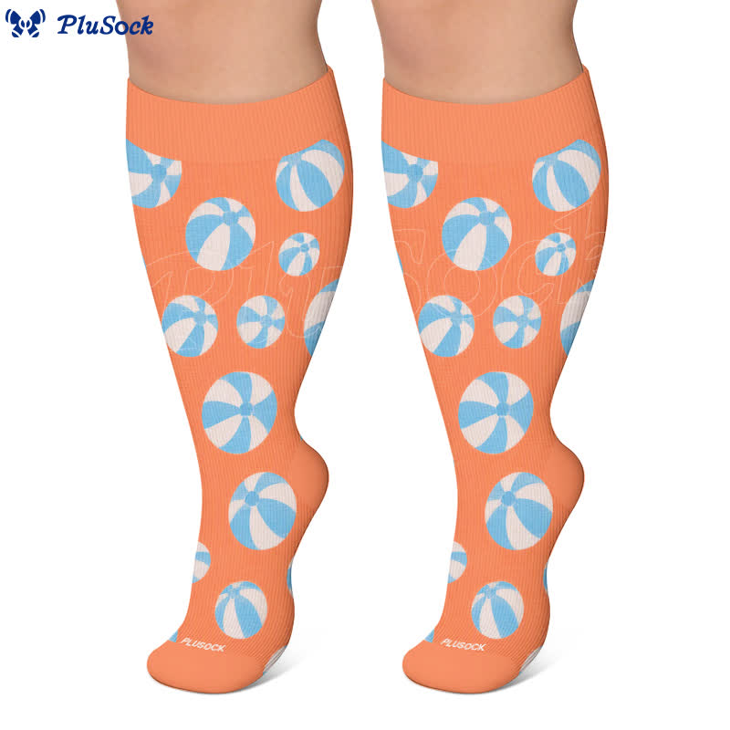 Plus Size Ocean Wave Compression Socks - image 10
