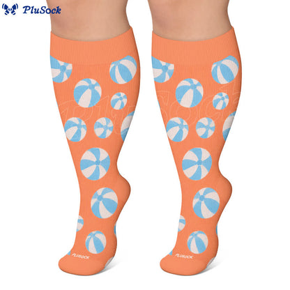 Plus Size Ocean Wave Compression Socks - image 10