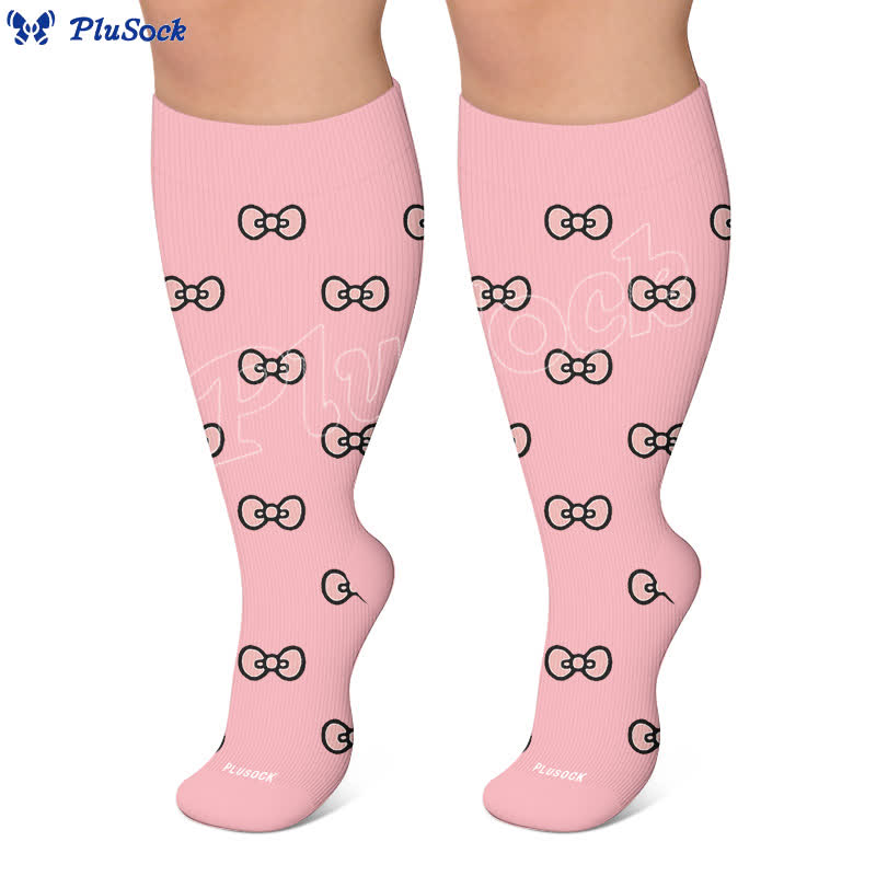 Plus Size Cherry Bow Compression Socks - image 8