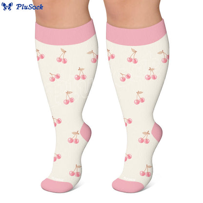 Plus Size Cherry Bow Compression Socks - image 10
