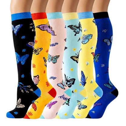 Butterfly Series Compression Socks(6 Pairs) - image 0