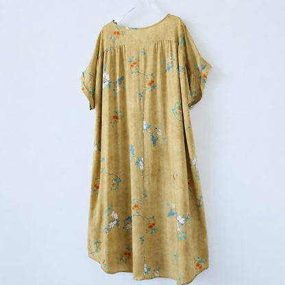 Vintage Floral Button-Front Midi Dress - image 8