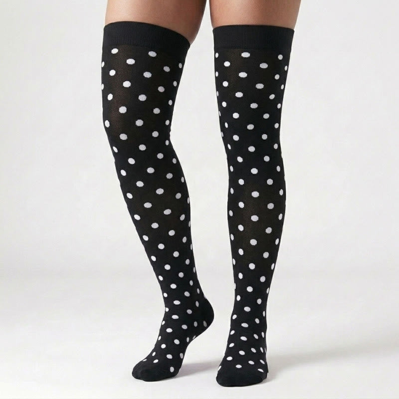 Classic Black Thigh High Compression Socks(3 Pairs) - image 2