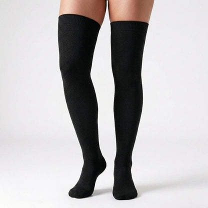 Black White Grey Thigh High Compression Socks(3 Pairs) - image 1