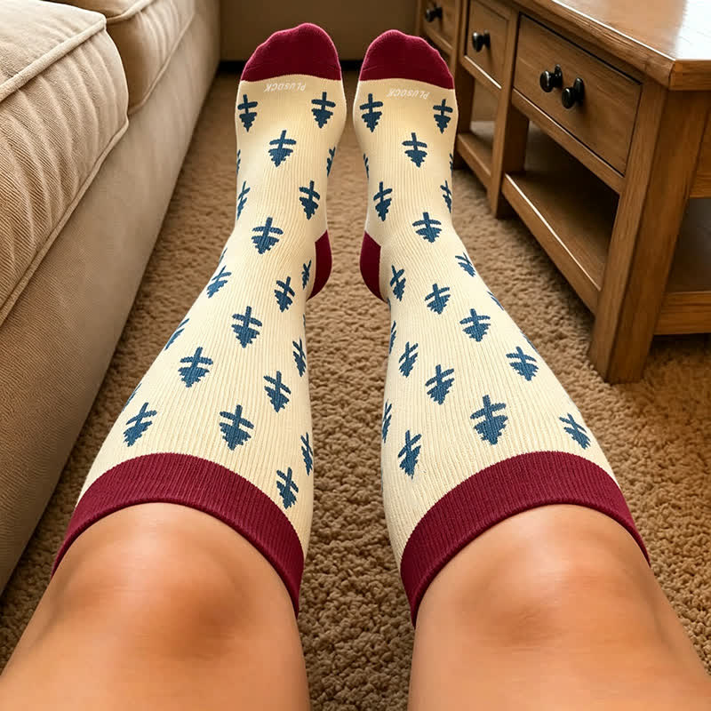 Plus Size Pink Stripe Compression Socks - image 2
