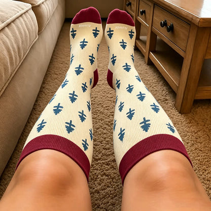 Plus Size Pink Stripe Compression Socks - image 2