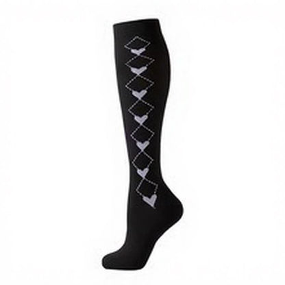 Cocoa Hearts Compression Socks(6 Pairs) - Black - S/M - image 8