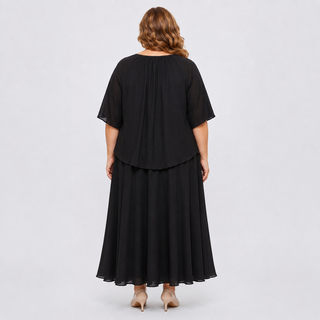 Plus Size Solid Loose Cotton Linen Top Skirt With Pockets Set - image 5