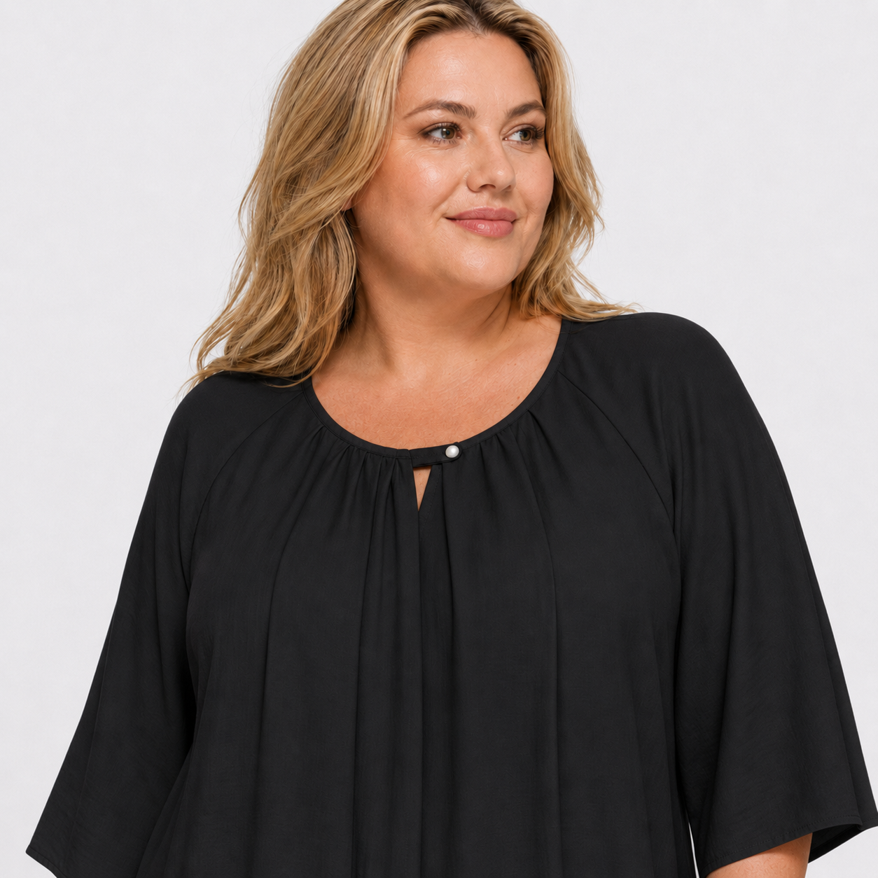 Plus Size Solid Loose Cotton Linen Top Skirt With Pockets Set - image 4