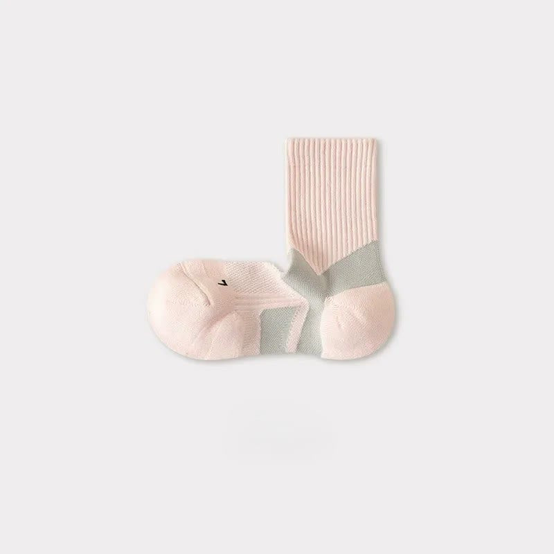 Breathable Arch Support Quarter Compression Socks(5 Pairs) - Pink - EU35-40(US2-7) - image 4