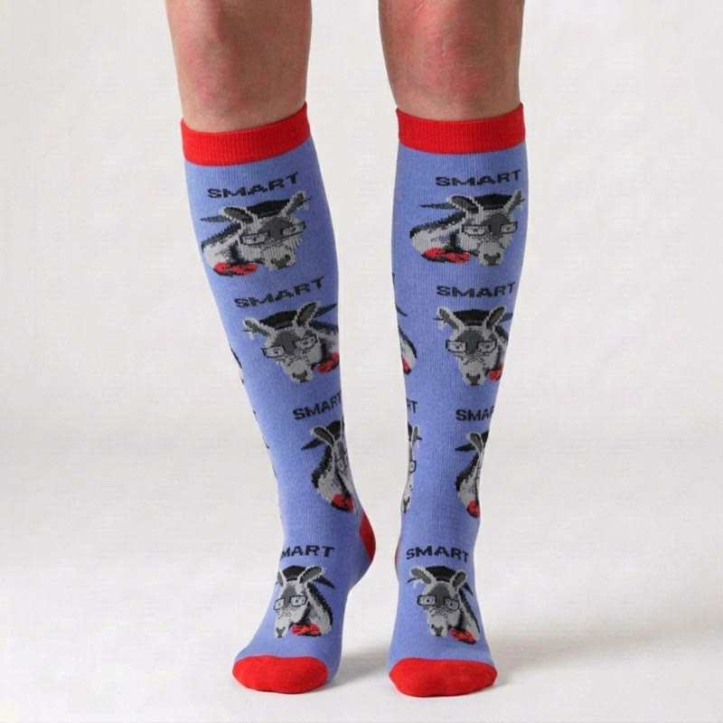 Funny Cartoon Animal Print Compression Socks(5 Pairs) - image 2