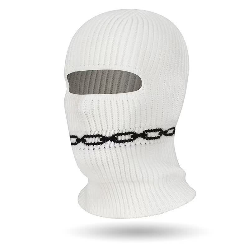 Convertible Ribbed Knit Cold Weather Balaclava Beanie - White - One Size - image 5