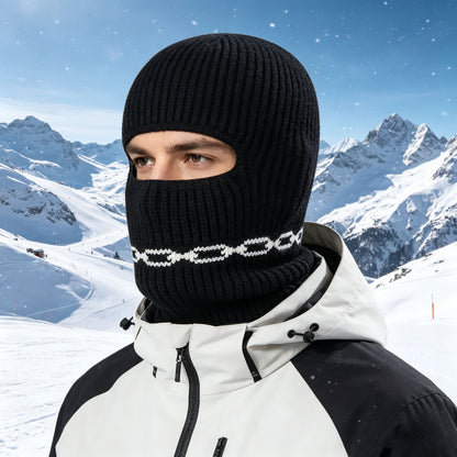 Convertible Ribbed Knit Cold Weather Balaclava Beanie - Black - One Size - image 0
