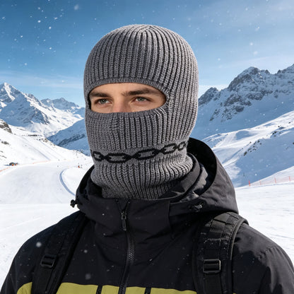 Convertible Ribbed Knit Cold Weather Balaclava Beanie - Light Gray - One Size - image 4