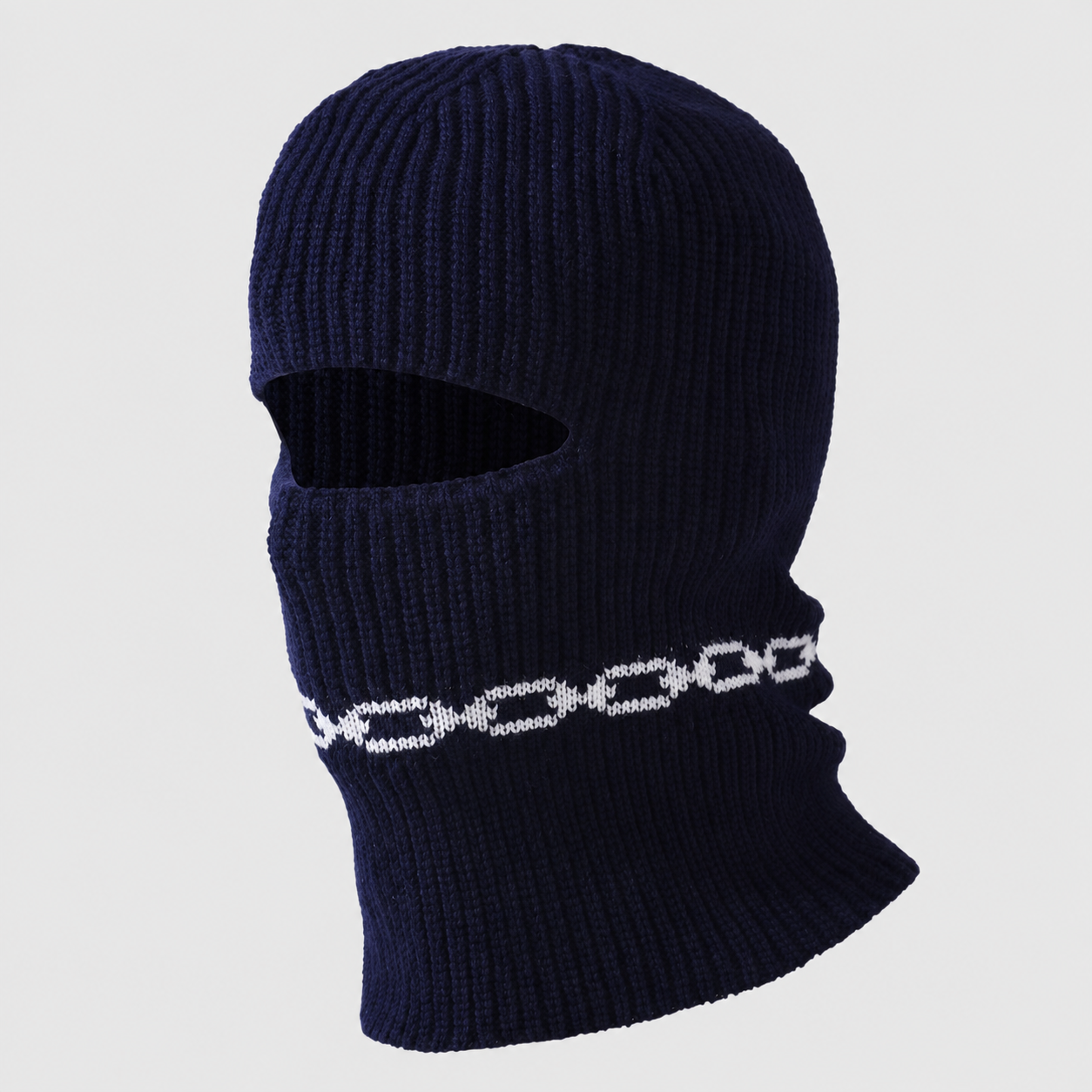 Convertible Ribbed Knit Cold Weather Balaclava Beanie - Navy Blue - One Size - image 6