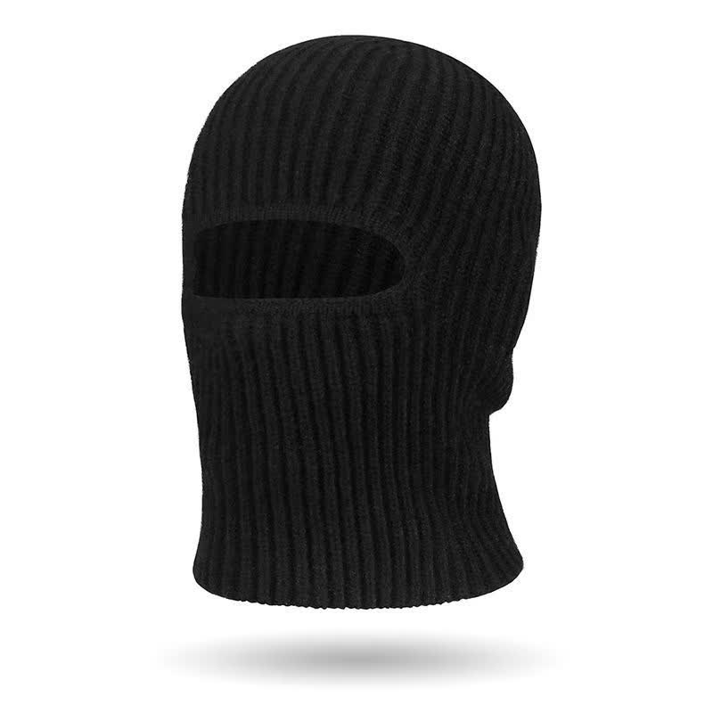Ribbed Thermal Winter Beanie - Black - One Size - image 3