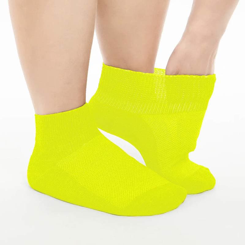 Breathable Cushioned Ankle Socks(5 Pairs) - Yellow - EU40-44(7-10) - image 8