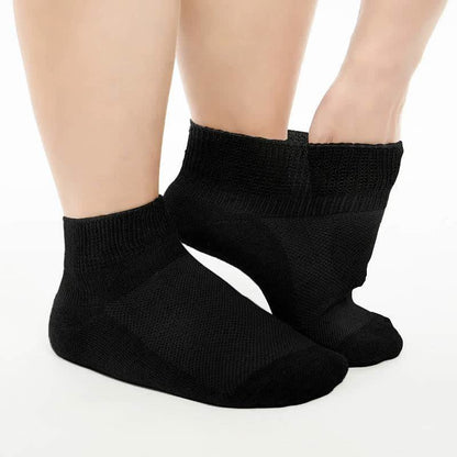 Breathable Cushioned Ankle Socks(5 Pairs) - Black - EU40-44(7-10) - image 2
