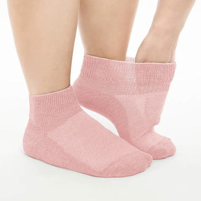 Breathable Cushioned Ankle Socks(5 Pairs) - Pink - EU40-44(7-10) - image 3