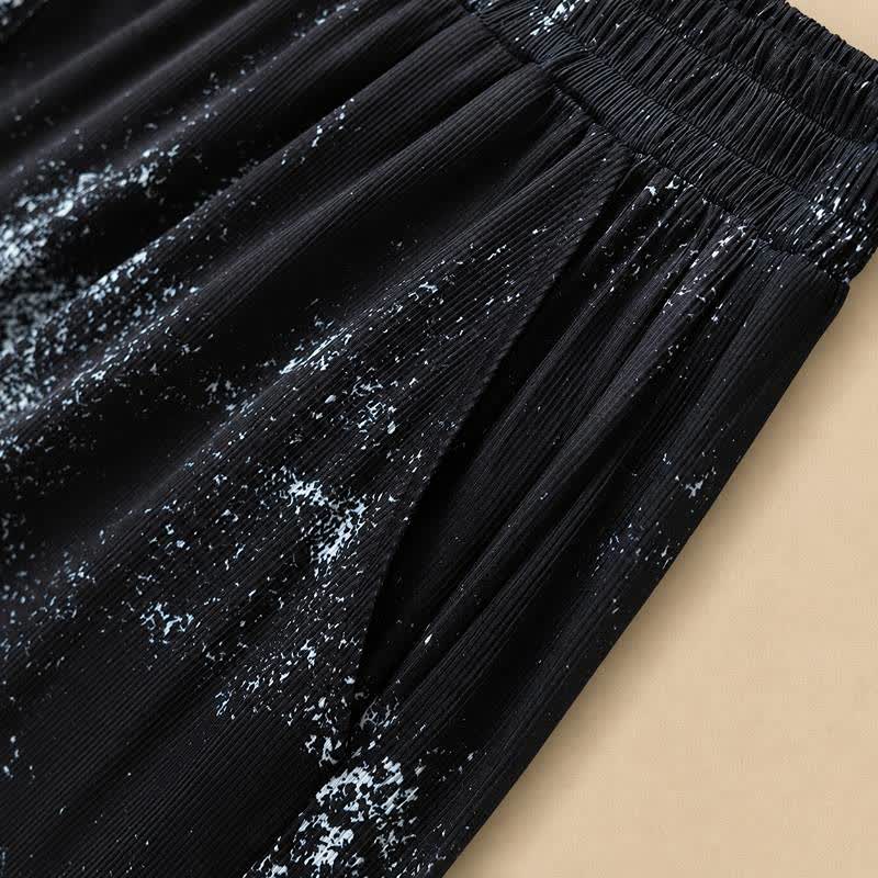 Plus Size Splash Print Flowy Wide Leg Pants - image 5