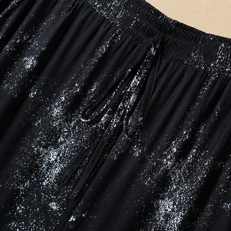 Plus Size Splash Print Flowy Wide Leg Pants - image 1