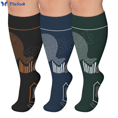 Plus Size Contrast Sport Compression Socks - image 0