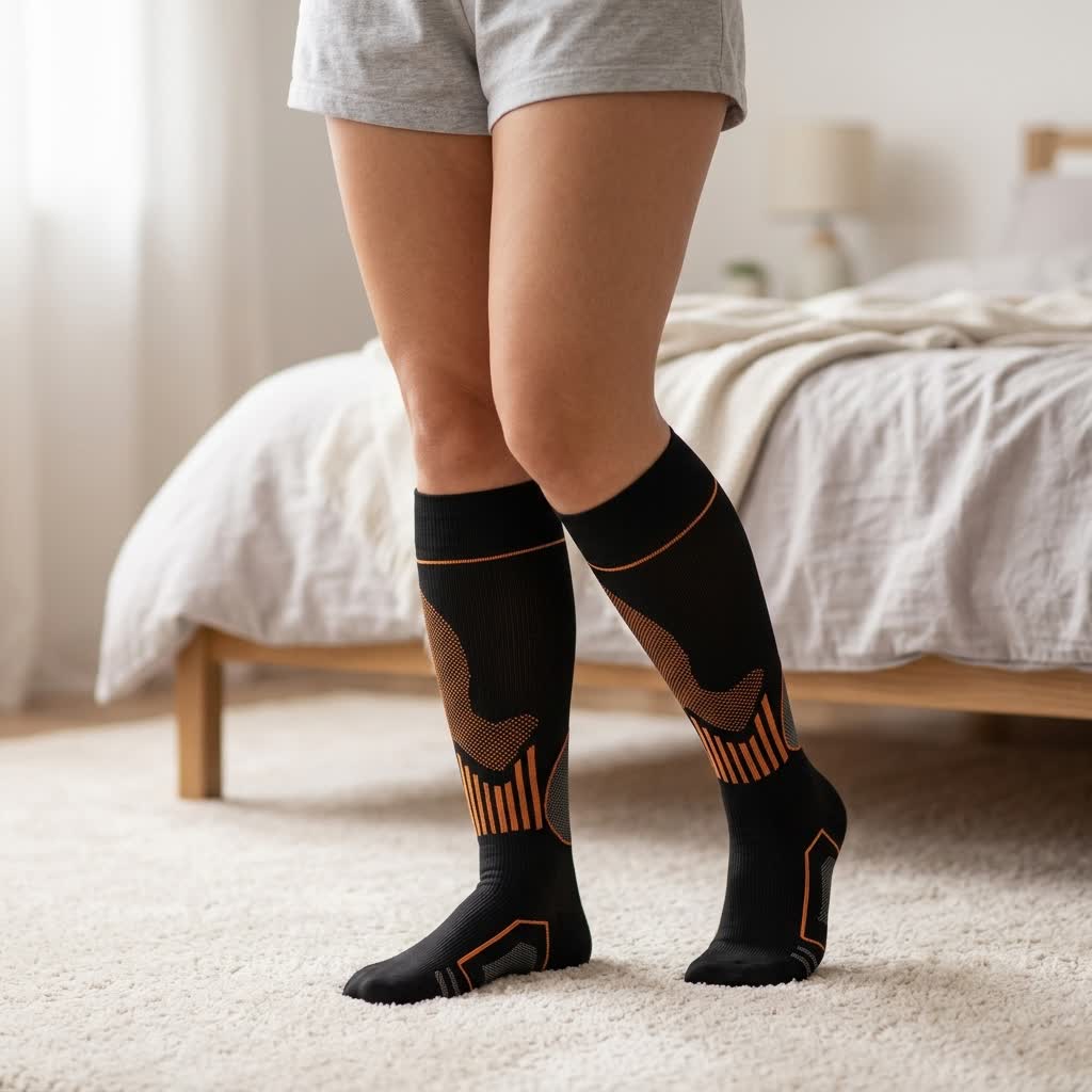 Plus Size Contrast Sport Compression Socks - image 1