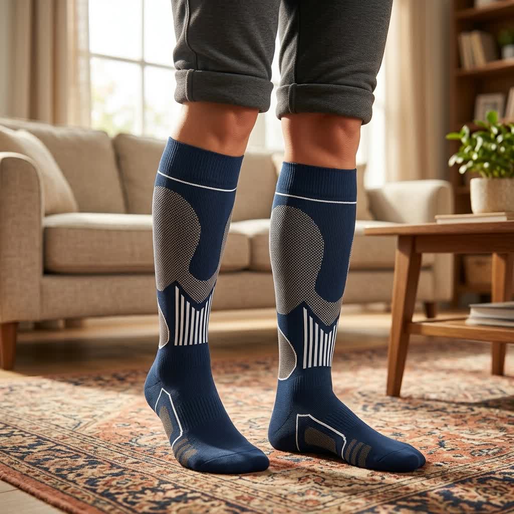 Plus Size Contrast Sport Compression Socks - image 3