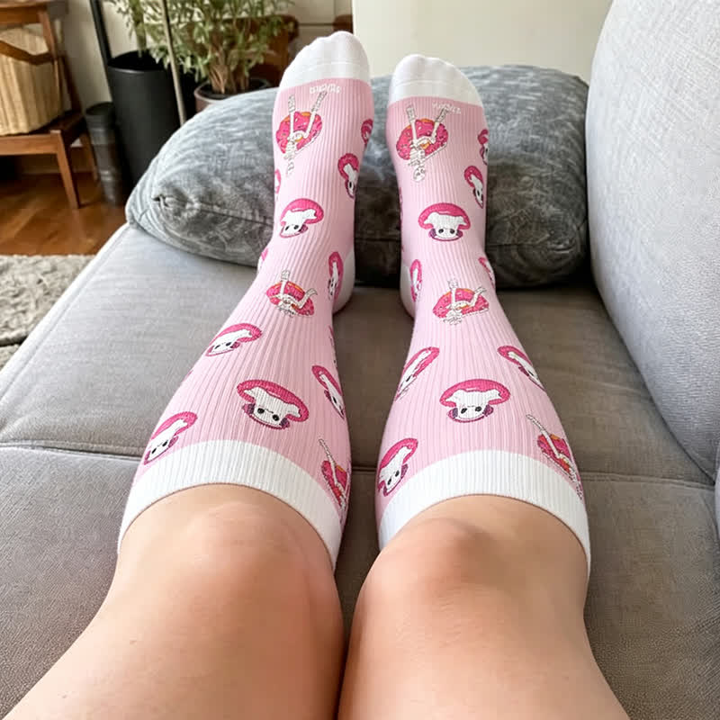 Plus Size Fun Skeleton Ghost Compression Socks - image 3