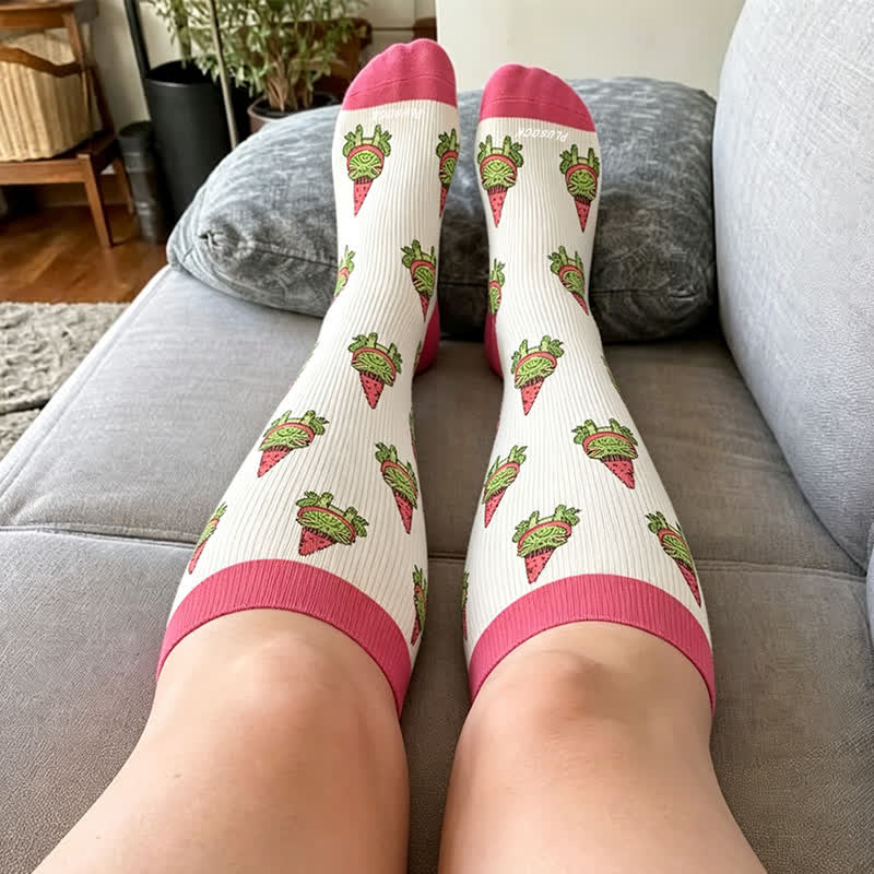 Plus Size Frog Wizard Compression Socks - image 1