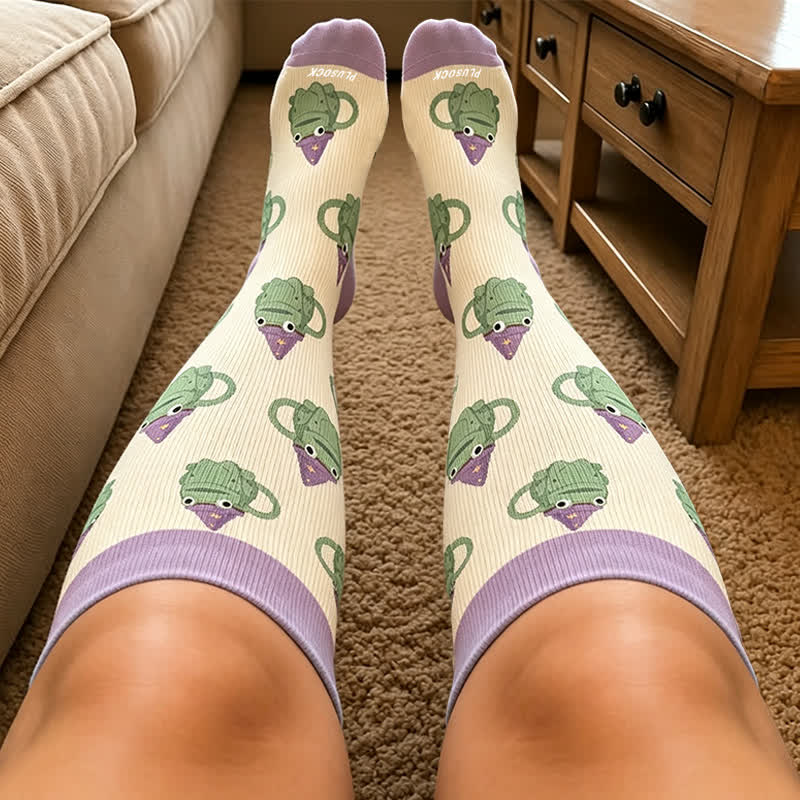 Plus Size Frog Wizard Compression Socks - image 3
